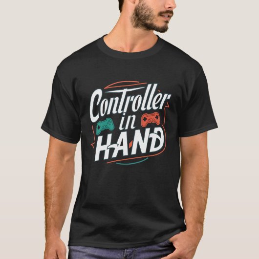 T-shirt Contrôleur en main, chemises de joueurs (Devant)