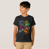 T-shirt Contrôleurs de console de jeu vidéo Retro 80's 90' (Devant entier)
