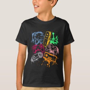 T-shirt Contrôleurs de console de jeu vidéo Retro 80's 90'