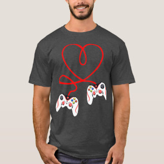 T-shirt Contrôleurs de jeu de coeur Joueurs vidéo Jeu Jour
