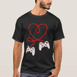 T-shirt Contrôleurs de jeu de cœur Joueurs vidéo Jeux Vale