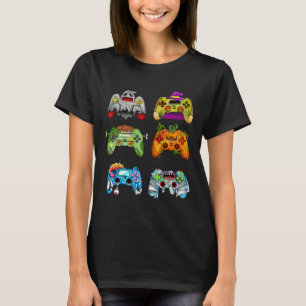 T-shirt Contrôleurs de jeu de sorcière Citrouille d'Hallow