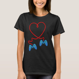 T-shirt Contrôleurs de jeu vidéo Valentine's Day Heart Boy