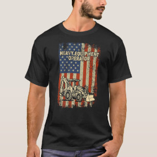 T-shirt Contru d'excavateur à vis arrière du conducteur d'