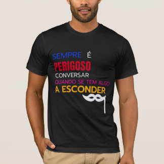 T-shirt Conversar com cuidado " Agatha Christie"