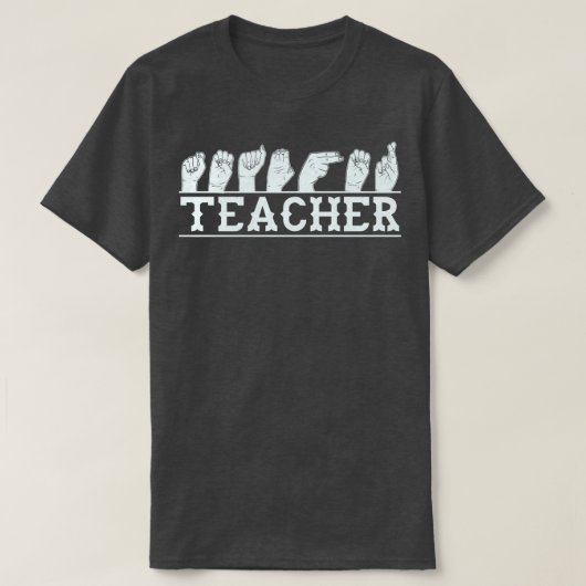T-shirt conversation ASL de professeur de langue des signe (Design devant)