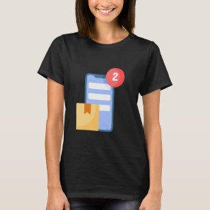T-shirt Conversation de notification textuel de message de
