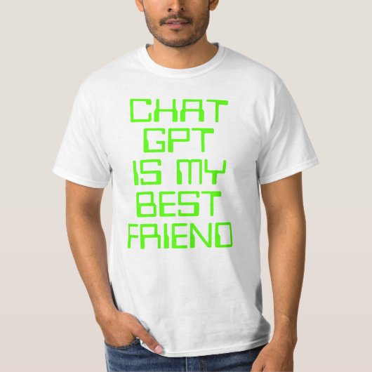 T-shirt Conversation GPT est mon meilleur ami AI drôle néo (Devant)