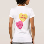 T-shirt Conversation inappropriée Coeurs bonbons (Dos)