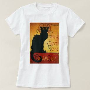 T-shirt Conversation Noir - Chat noir
