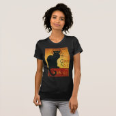T-shirt Conversation Noir - Chat noir (Devant entier)