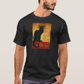 T-shirt Conversation Noir - Chat noir (Devant)