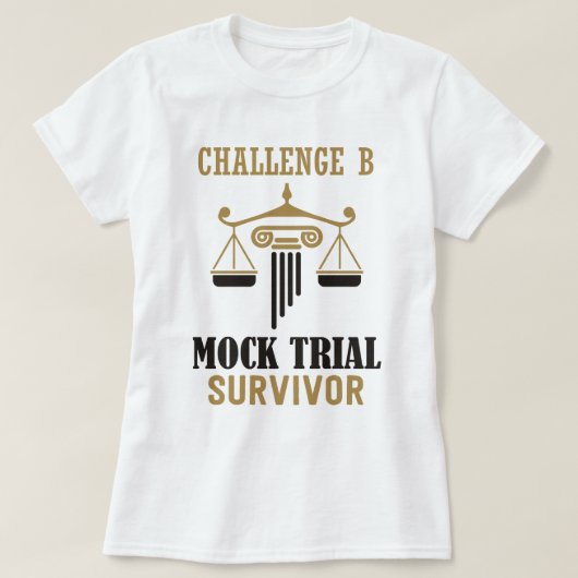 T-shirt Conversations classiques Défi d'essai Faux B (Design devant)