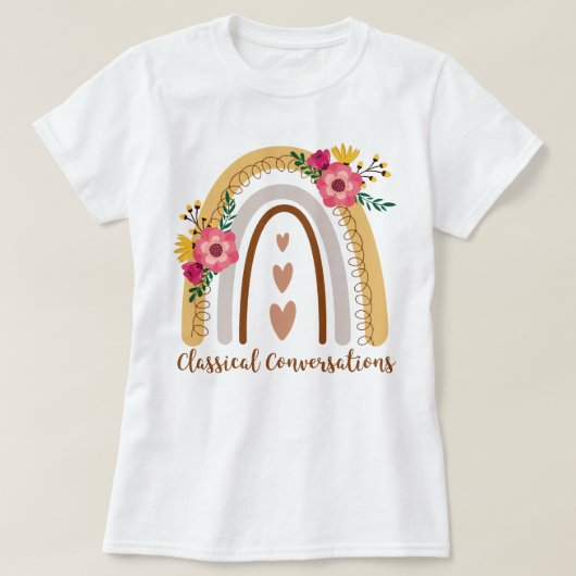 T-shirt Conversations classiques Rainbow Homeschool CC (Design devant)