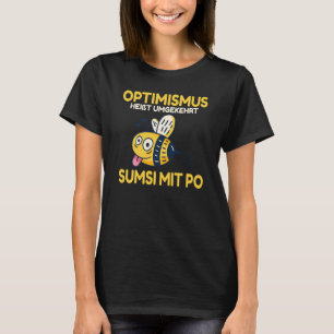 T-shirt Conversely backprint optimism means Sumsi with Po
