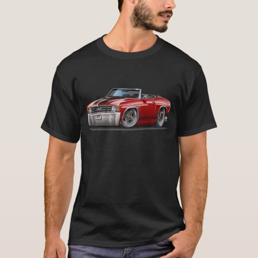 T-shirt Convertible 1971-72 Marron-Noir de Chevelle (Devant)