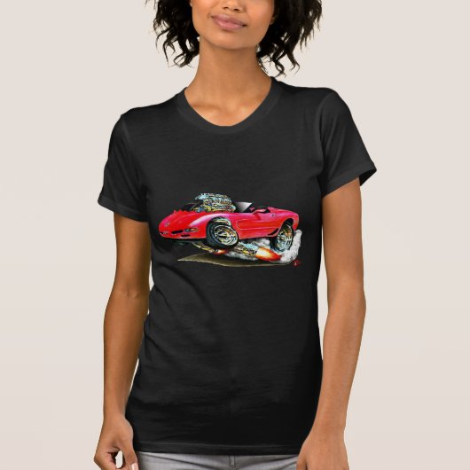 T-shirt Convertible 1998-2004 rouge de Corvette (Devant)