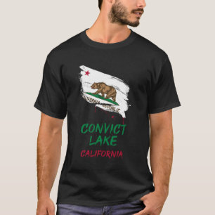 T-shirt Convict Lake Californie Tache de peinture Drapeau