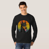 T-shirt Convivial Face Doberman Pinscher Retro (Devant entier)