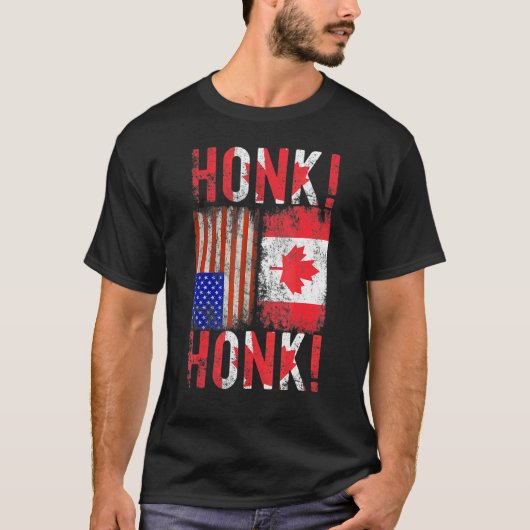 T-shirt Convoi canadien de la liberté de camion Canada Hon (Devant)