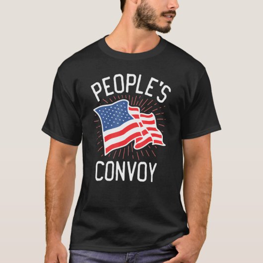 T-shirt Convoi du peuple 2022 Je m'identifie comme Trucker (Devant)