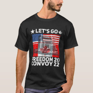 T-shirt Convoi Liberté 2022 Allons sur Truckers US Amériqu