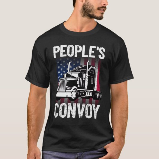 T-shirt Convoi populaire Liberté 2022 Trucker américain (Devant)