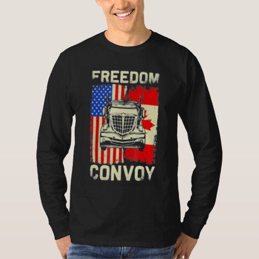 T-shirt Convoi pour la liberté du drapeau de l'Amérique du (Devant)