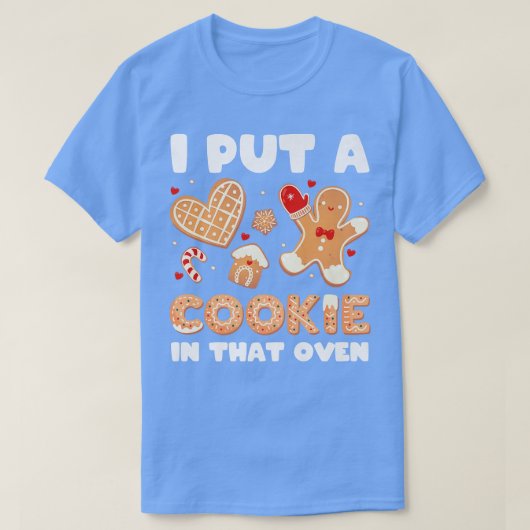 T-shirt Cookie Baking Christmas Oven Annonce de grossesse (Design devant)
