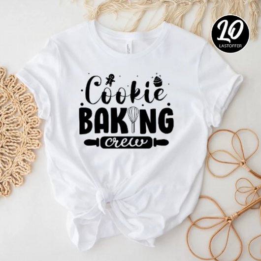 T-shirt Cookie Baking Crew Amusant Famille de Noël