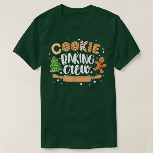 T-shirt Cookie Baking Crew Christmas Santa Family Gingerbr (Design devant)