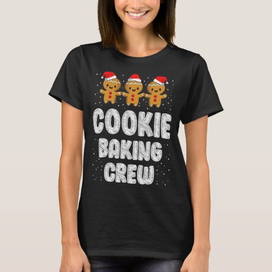 T-shirt Cookie Baking Crew Famille Noël Gingerbread Te (Devant)