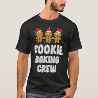 T-shirt Cookie Baking Crew Famille Noël Gingerbread Te