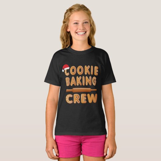 T-shirt Cookie Baking Crew Family Christmas Gingerbread (Devant entier)