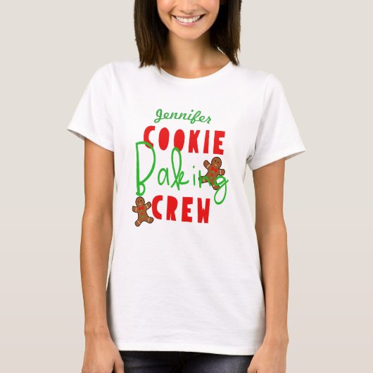 T-shirt Cookie Baking Crew Fun Holiday Cuisine (Devant)