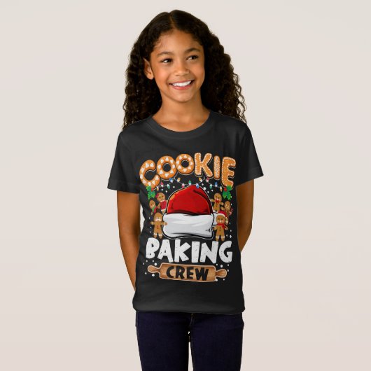 T-Shirt Cookie Baking Crew Funny Christmas Lights Gingerbr (Devant entier)