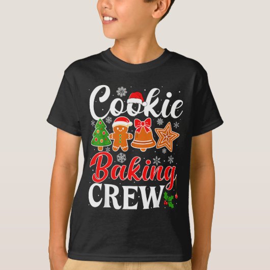 T-shirt Cookie Baking Crew Gingerbread Xmas Holiday Cookie (Devant)