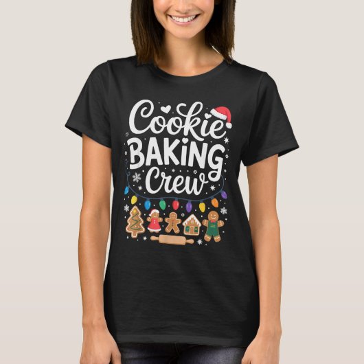 T-shirt Cookie Baking Crew Holiday Squad Gingerbread Chris (Devant)