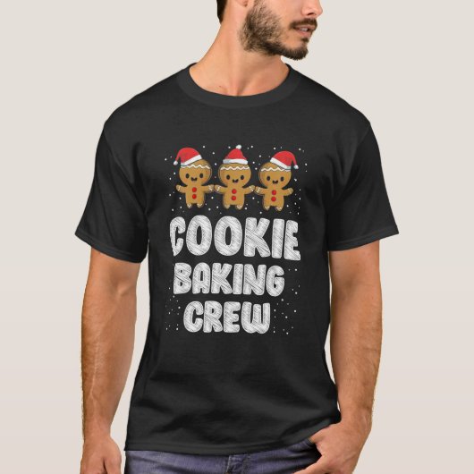 T-shirt Cookie Baking Crew Noël Famille Gingerpain (Devant)