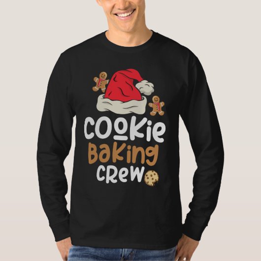 T-shirt Cookie Baking Crew Noël Famille Père Noël (Devant)