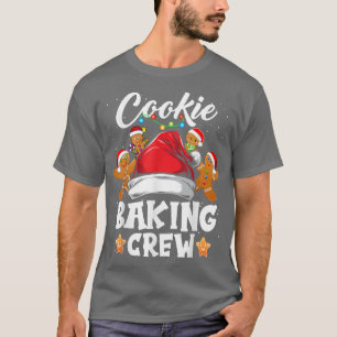 T-shirt Cookie Baking Crew Noël Père Noël Family Gingerbr