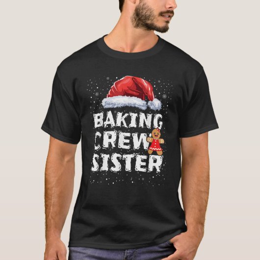 T-shirt Cookie Baking Crew Sister Matching Christmas  (Devant)