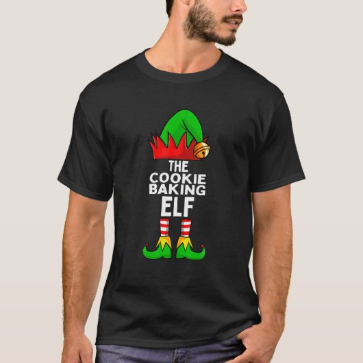 T-shirt Cookie Baking Elf Funny Christmas Matching (Devant)