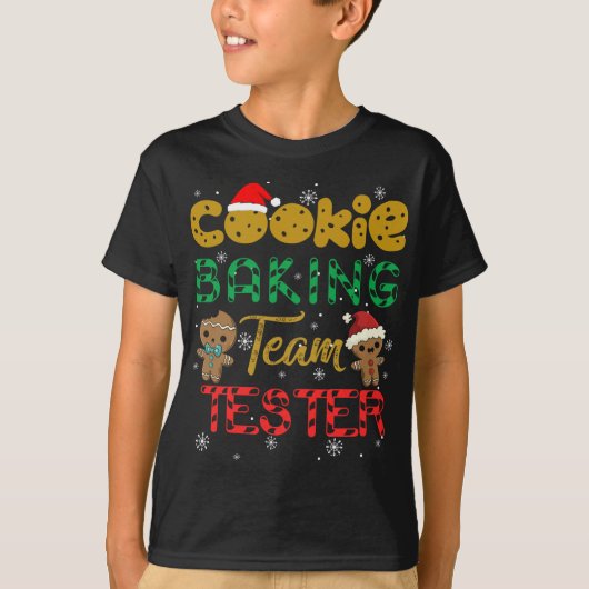 T-shirt Cookie Baking Team Tester Gingpain Noël (Devant)