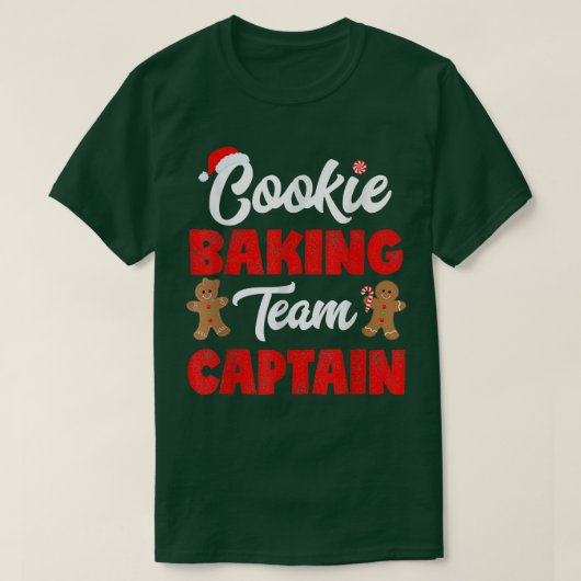 T-shirt Cookie Baking Teams Captain Gingerbread Baker (Design devant)