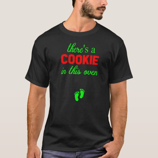 T-shirt Cookie Dans Ce Four Noël Grossesse Annonce (Devant)