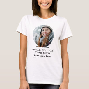 T-shirt cookie de Noël moderne personnalisé modèle photo T