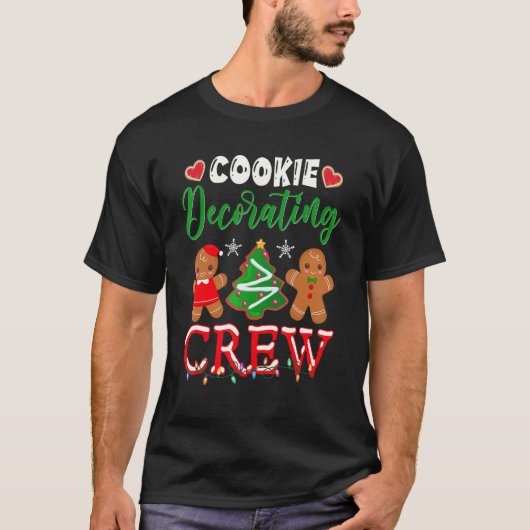 T-shirt Cookie Décoration Crew Christmas Baker (Devant)