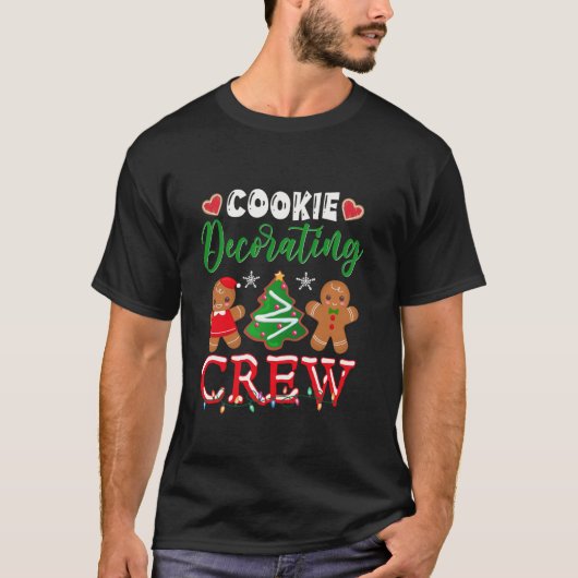 T-shirt Cookie Décoration Crew Noël Baker Long Manche (Devant)