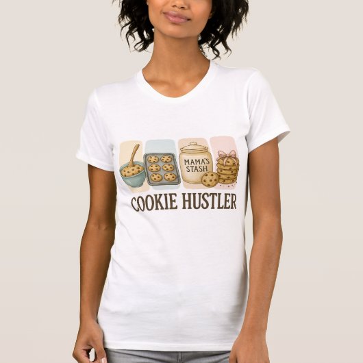 T-shirt "Cookie Hustler" Pastel Baking (Devant)